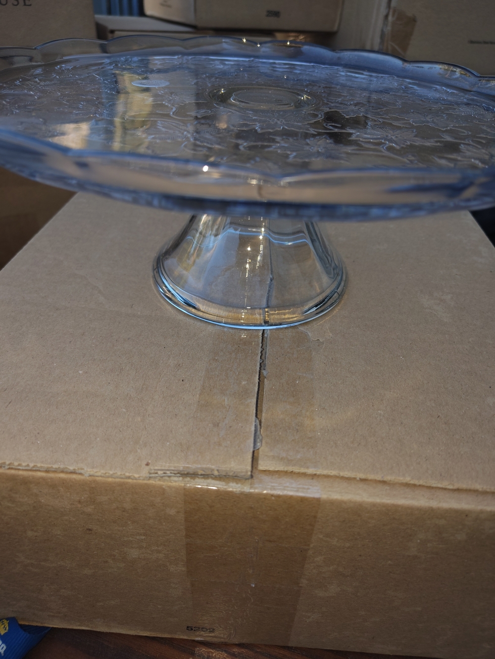 Clear Glass Pedestal Cake Stand